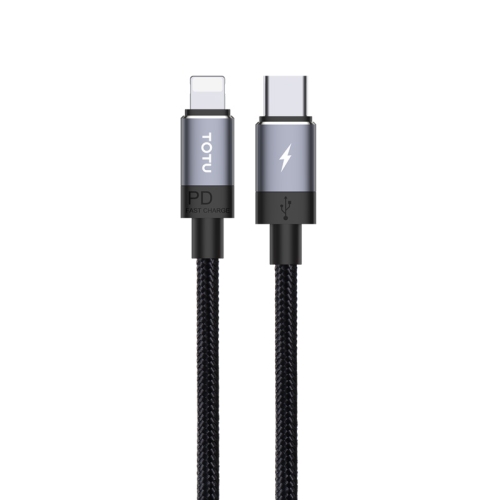 

TOTUDESIGN Speedy Series BPD-001 PD USB-C / Type-C to 8 Pin Interface Fast Charge Data Sync Data Cable, Cable Length: 2m (Grey)