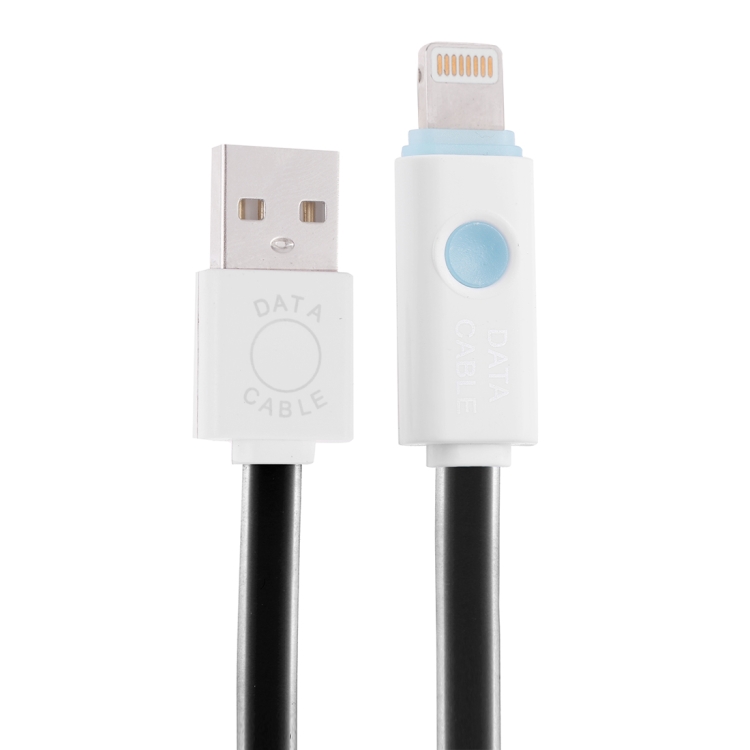 

1m USB to 8 Pin Noodle Jelly Data Sync Charging Cable (Black)