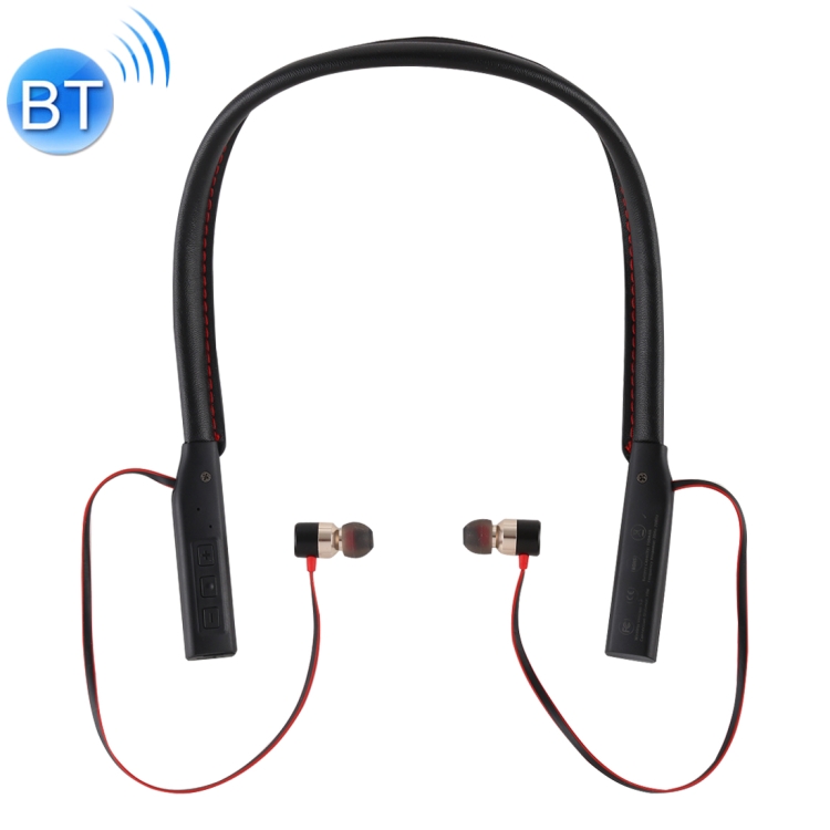

Neck-mounted Magnetic Adsorption Bluetooth Earphone, Support Call & Micro USB Charging, Packing Box Packaging Version(Black)