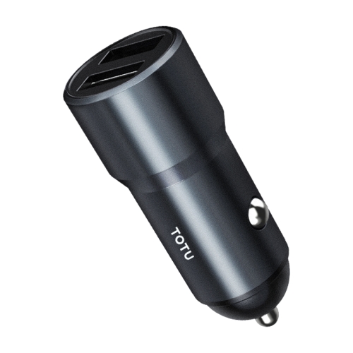 

TOTU DCCD-012 Tough Series 2.1A Mini Dual-port Fast Charging Smart Car Charger (Black)