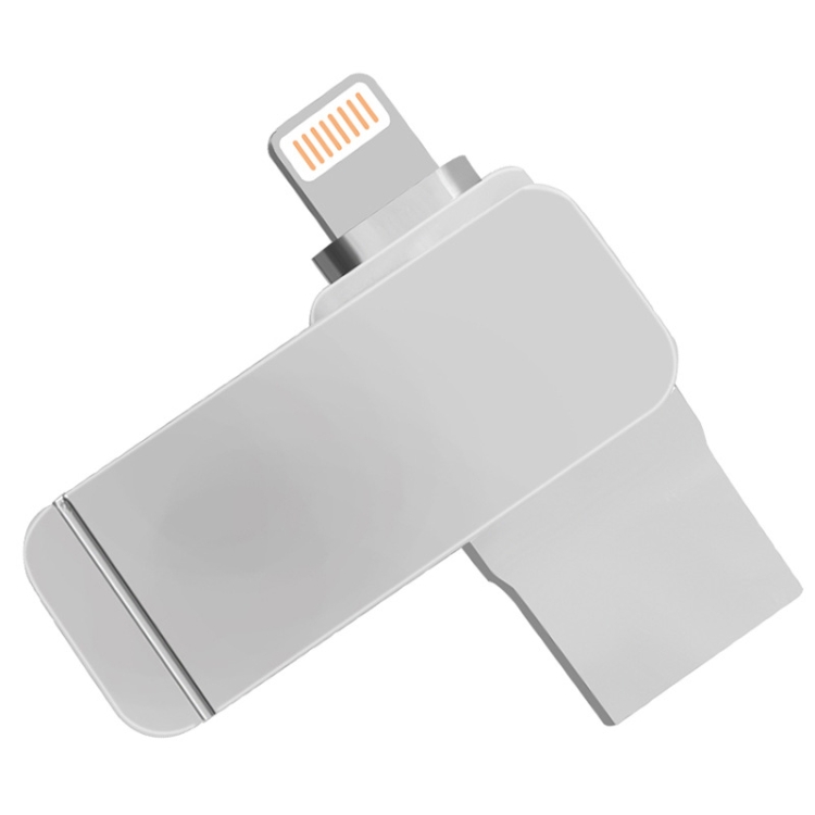 

S28 2 in 1 32GB Metal Twister USB 3.0 + 8 Pin Flash Disk(Silver)