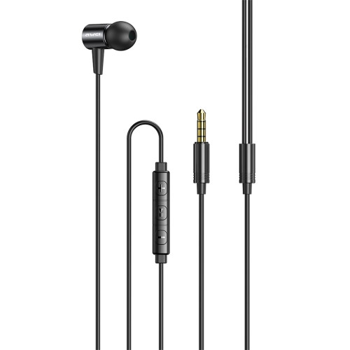 

awei L2 3.5mm Plug In-Ear Wired Stereo Earphone with Mic(Black)