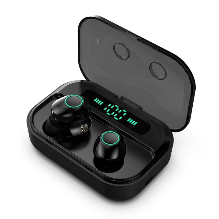 

M7 TWS V5.0 Binaural Wireless Stereo Bluetooth Headset with Charging Case and Digital Display (Black)