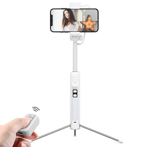 

Benks Z07 Portable Foldable Tripod Selfie Stick with Tripod, Retractable Length: 195mm-825mm(White)