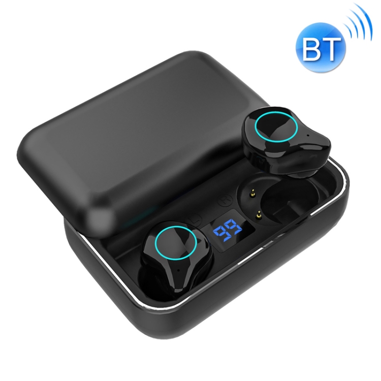 

R6 Aluminum Alloy Bluetooth 5.0 3D Stereo Wireless Earphone (Black)