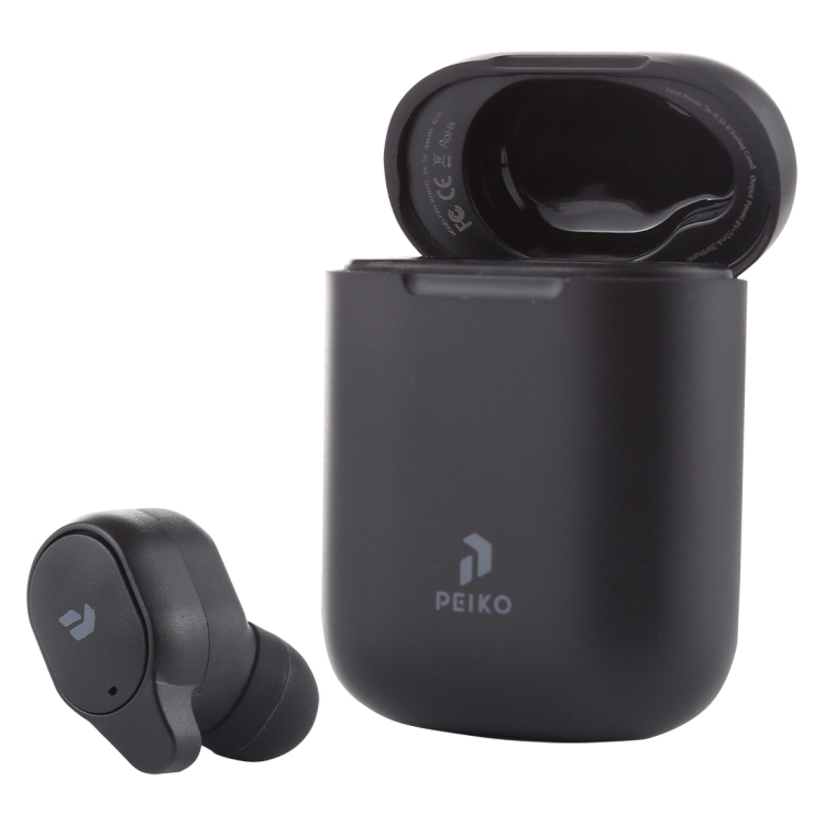 

PEIKO PKO-BTM223 Bluetooth 5.0 Smart Bluetooth Earphone with Magnetic Charging Box, Support Multi-language Translation & Call & Siri(Black)