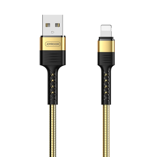 

JOYROOM S-M363 1.2m 2.4A King Kong Series USB to 8 Pin Fast Charging & Data Cable, For iPhone XR / iPhone XS MAX / iPhone X & XS / iPhone 8 & 8 Plus / iPhone 7 & 7 Plus / iPhone 6 & 6s & 6 Plus & 6s Plus / iPad(Gold)