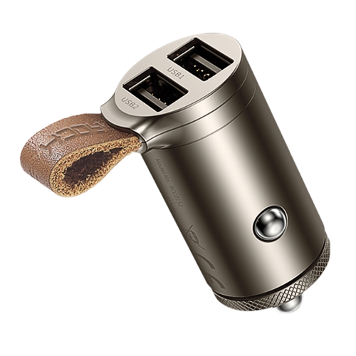 

ROCK AutoBot 24W 2.4A Output Dual USB Smart Car Charger(Tarnish)
