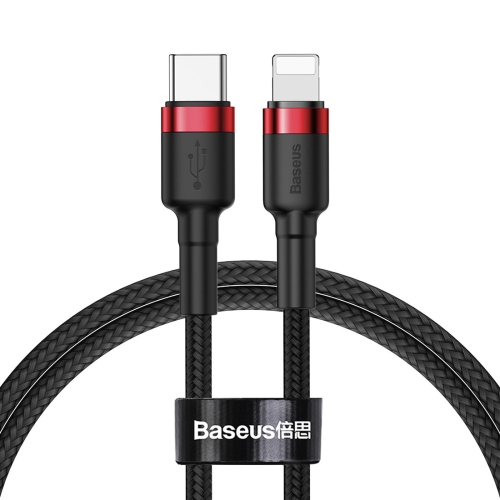 

Baseus Cafule Series PD18W Type-C to 8 Pin Cable, Length: 1m(Red Black)