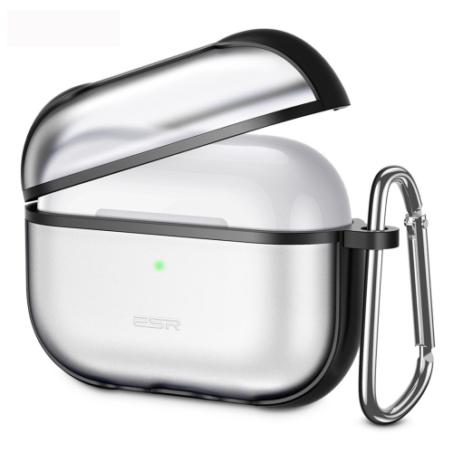 

For AirPods Pro ESR Hybrid Series TPU Wireless Earphone Protective Case with Carabiner(Black)
