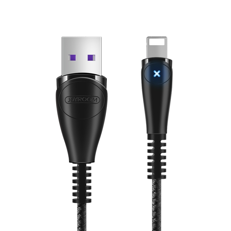 

JOYROOM S-M393 Simple Series X Light 2.4A USB to 8 Pin Fast Charging Cable, Cable Length: 1m(Black)