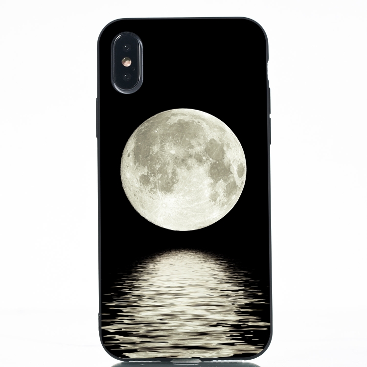 

Moon Painted Pattern Soft TPU Case for iPhone XS / X