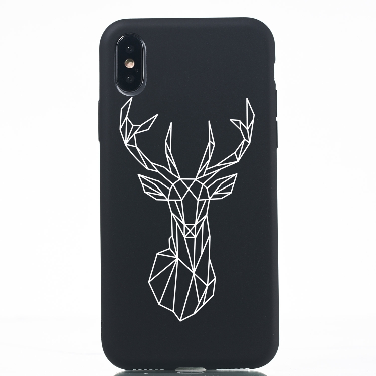 

Elk Painted Pattern Soft TPU Case for iPhone XS / X