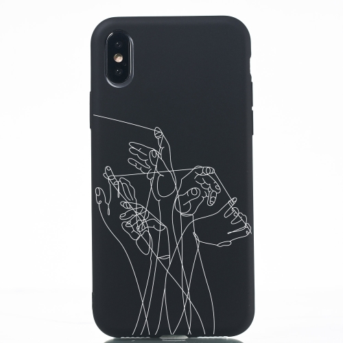 

Five Hands Painted Pattern Soft TPU Case for iPhone XS / X