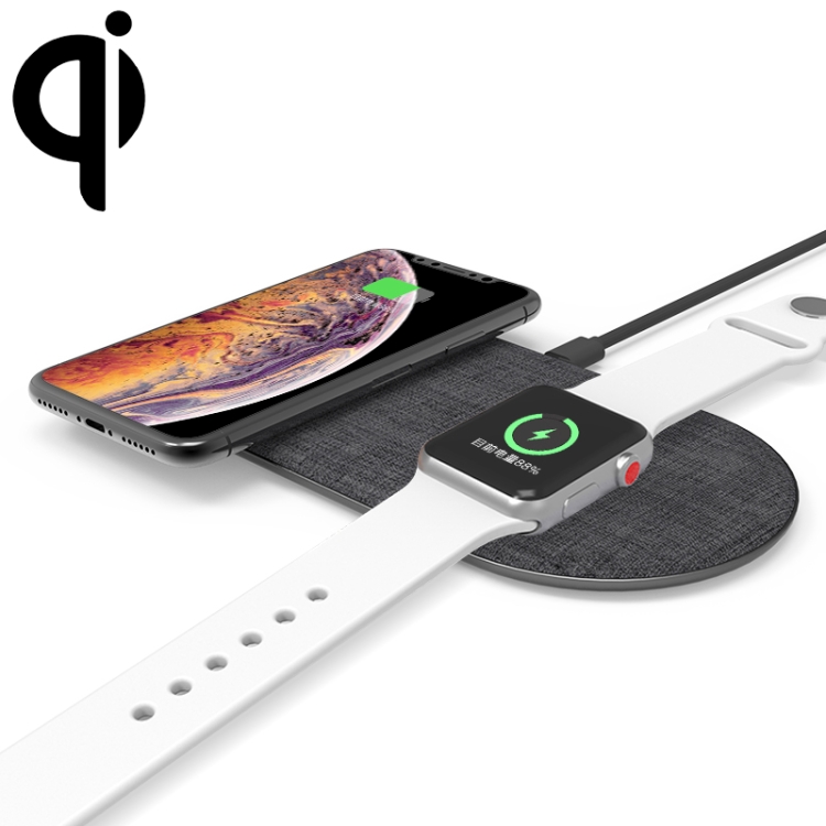 

FT03-B Desktop Intelligent Rapid Wireless Charger Fast Chargering Pad ,10W+10W(Black)