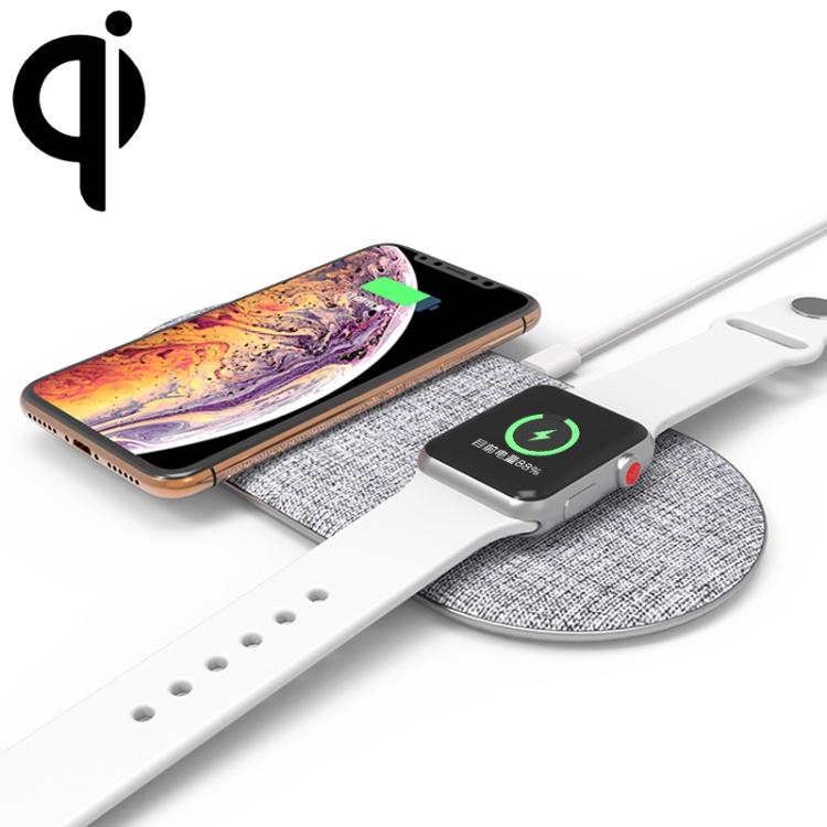 

FT03-B Desktop Intelligent Rapid Wireless Charger Fast Chargering Pad ,10W+10W(White)