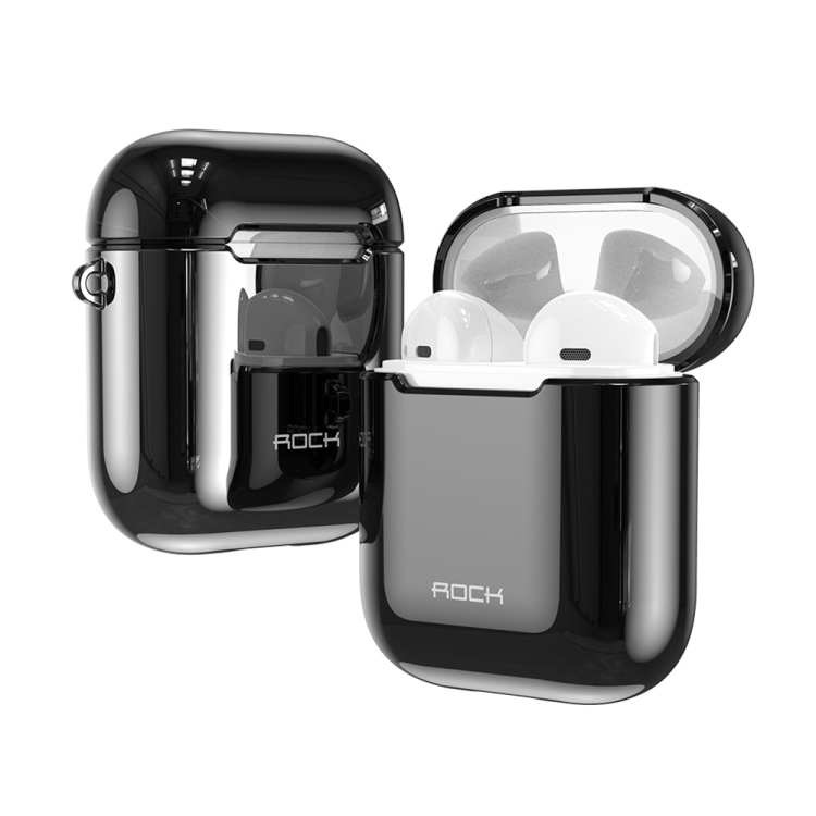 

ROCK RPC1483 Universal TPU Dust-proof Anti-fingerprint Electroplating Wireless Bluetooth Earphone Protective Case for Apple AirPods 1 / 2(Tarnish)
