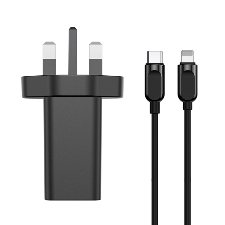 

JOYROOM L-P183 Simple Series 18W Intelligent Travel Charger Wall Charger Adapter, UK Plug (Black)