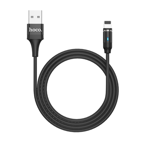

HOCO U76 USB to 8 Pin Interface Fresh Magnetic Charging Data Cable, Length: 1.2m (Black)
