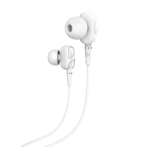 

hoco M62 1.2m Dazzling Dual Moving Coil Wired Earphones with mic (White)