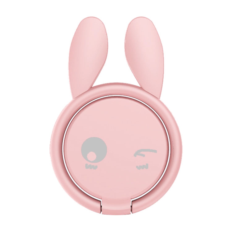 

Creative Rabbit Shape 360 Degree Rotation Car Ring Bracket Phone Holder (Pink)