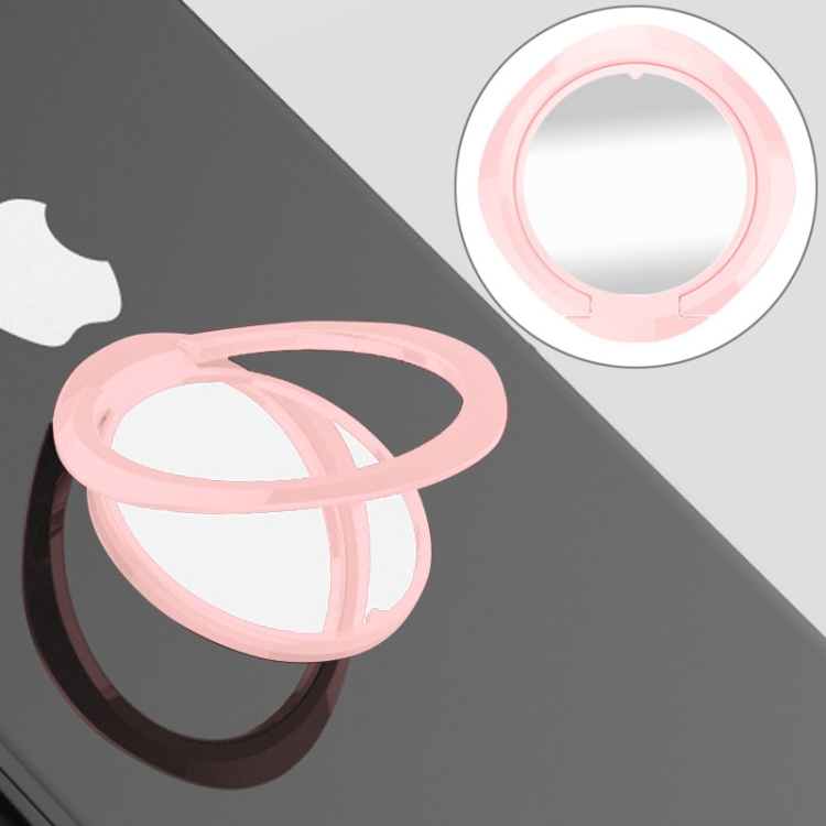 

Ultrathin 360 Degree Rotation Mirror Car Ring Bracket Phone Holder (Pink)