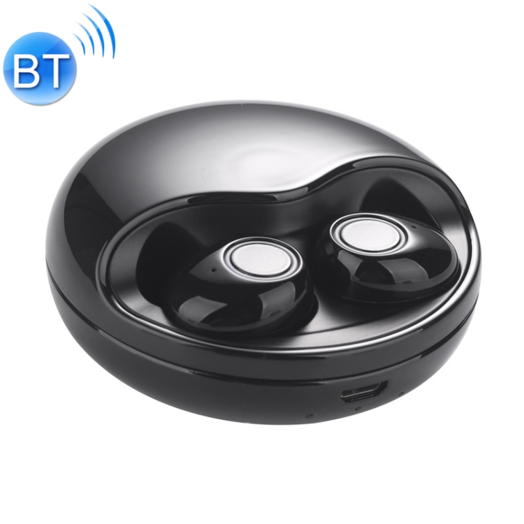 

K10 Macaron TWS V5.0 Wireless Stereo Bluetooth Headset with Charging Case (Black)