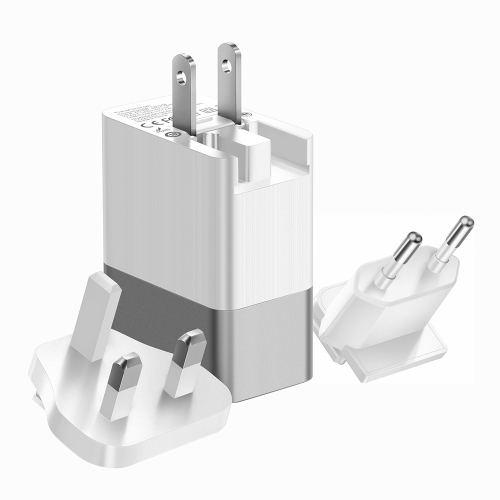 

Mcdodo CH-5340 Cube Series 5V 3.4A 3 USB Ports Travel Charger with Replaceable Plug, US / UK / EU Plug(White)