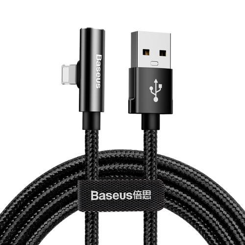 

Baseus 1.2m 2A USB A to 8 Pin Rhythem Bent Connector Audio Data Sync Charge Cable (Black)