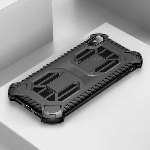 

Baseus Cold Front Cooling A Mecha with Double Engine Heat Dissipating Shockproof PC+TPU Case for iPhone XS(Black)