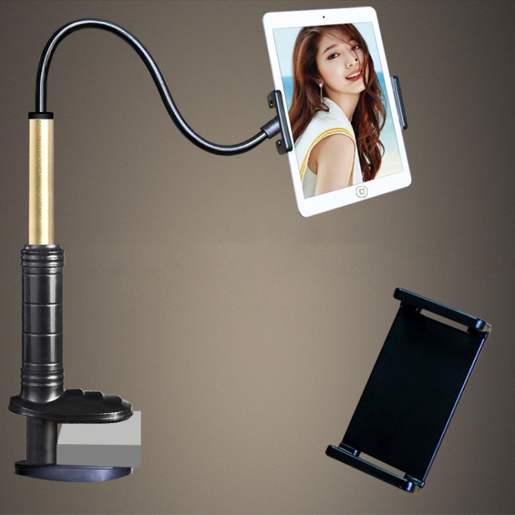 

Aluminum-magnesium Alloy Free-Rotating Lazy Bracket Universal Mobile Phones Tablet PC Stand, Suitable for 4-12.9 inch Mobile Phones / Tablet PC, Length: 1m (Black Gold)