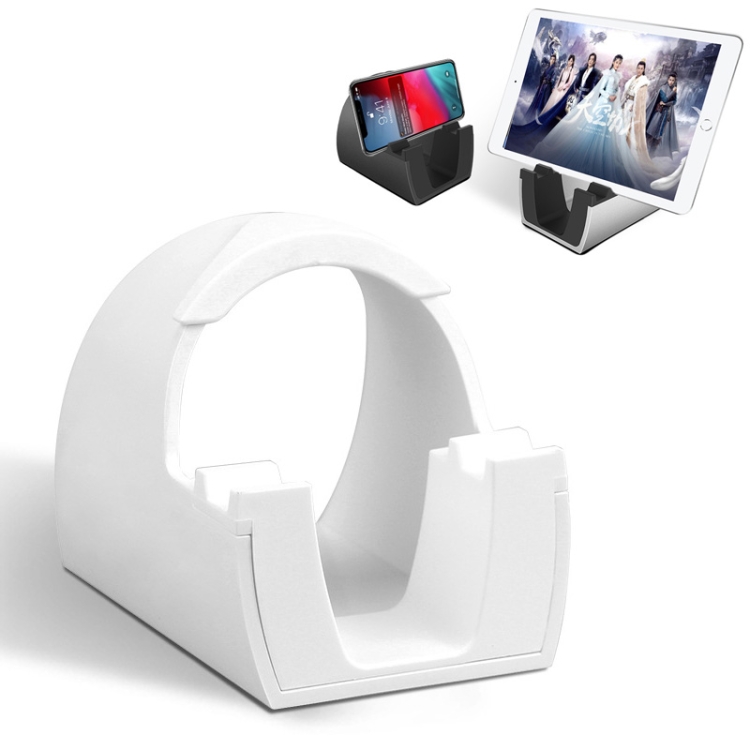 

Plastic Version Universal Mobile Phones Tablet PC Desktop Bracket Live Bracket(White)
