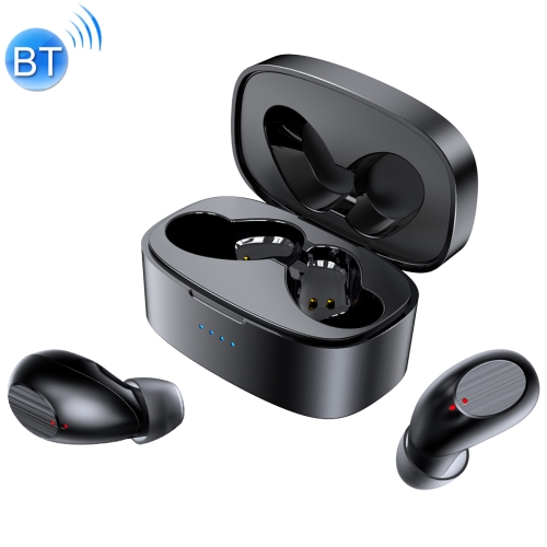 

ipipoo TP-9 IPX4 Waterproof Bluetooth 5.0 Touch Wireless Bluetooth Earphone with Charging Box, Support Call & Siri (Black)