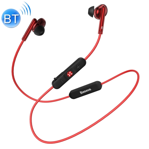 

Baseus NGS30-09 IPX5 Waterproof Bluetooth 5.0 Sports Bluetooth Earphone, Support HD Call & Automatic Back Connection(Red)