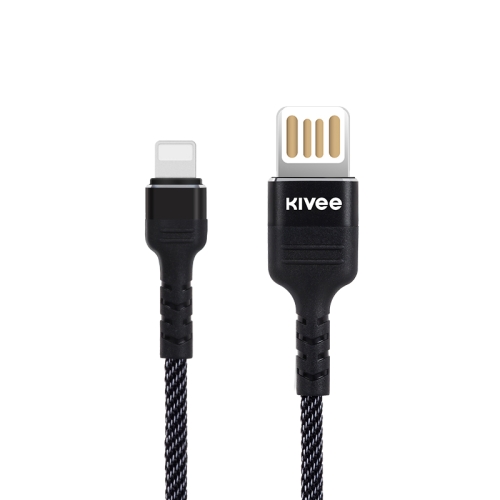 

KIVEE KV-CB05 2A 8 Pin to USB Nylon Charging Cable, Length: 1m(Black)