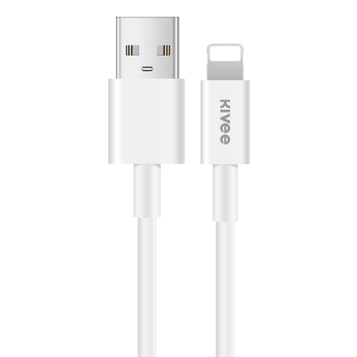 

KIVEE KV-CT203 2A 8 Pin to USB TPE Charging Data Cable, Length: 1m(White)