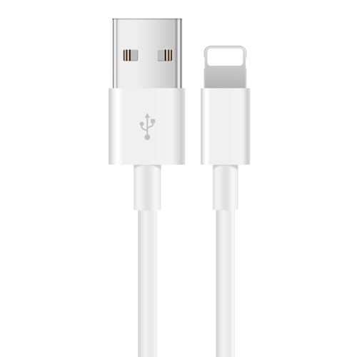 

KIVEE KV-CT301 2A 8 Pin to USB TPE Charging Data Cable, Length: 1m(White)