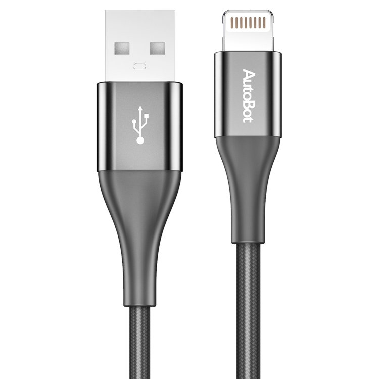 

ROCK AutoBot A2 MFi 8Pin Metal Braided Fast Charging Cable, Length : 1m(Black)