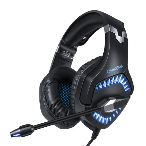 

ONIKUMA K1-B PRO Adjustable Wireless Gaming Headphone with Microphone(Black Blue)