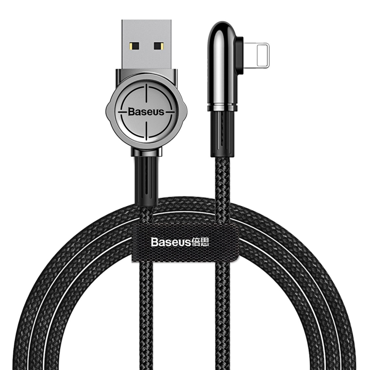 

Baseus 8 Pin Angle Head Design Mobile Game Charging Cable, Length : 2m(Black)