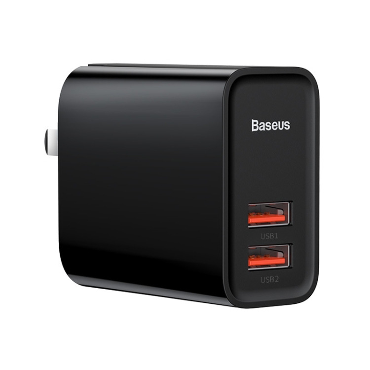 

Baseus Speedy Series CW-YMS/FS 30W Dual USB Quick Charge Charger, Chinese Plug(Black)