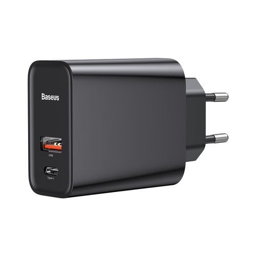 

Baseus Speedy Series CW-YMS/FS 30W Type-C / USB-C + USB PPS Quick Charge Charger, EU Plug(Black)