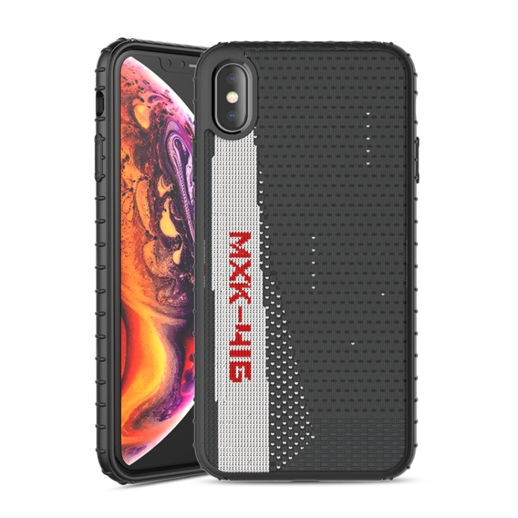 

iPAKY Yeezy Stripe Texture Soft PC + TPU Case for iPhone XR (Black White)