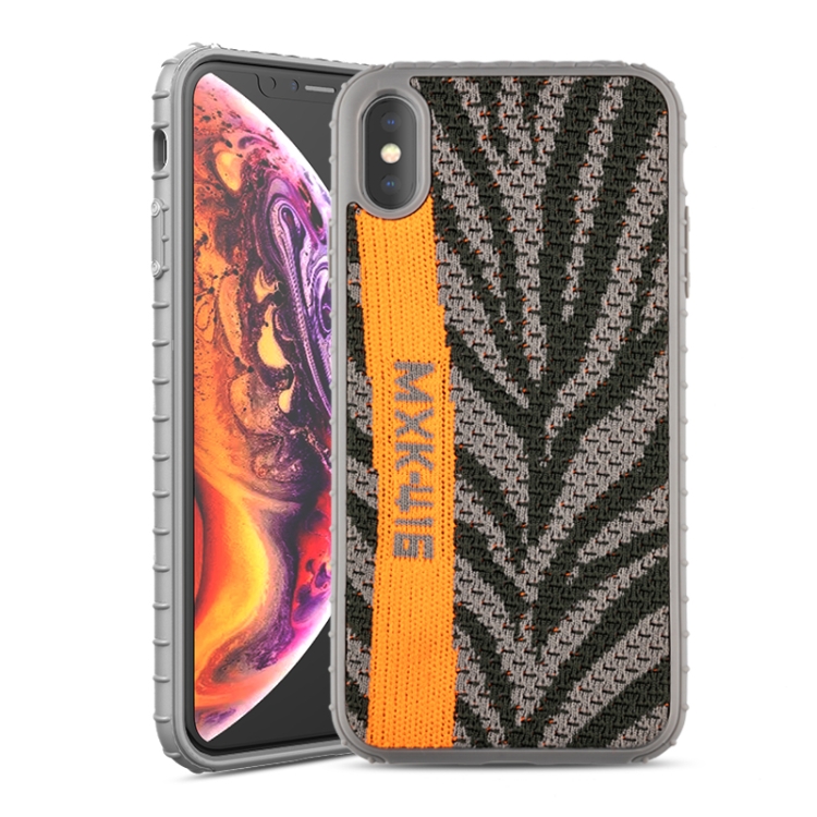 

iPAKY Yeezy Zebra Texture Soft PC + TPU Case for iPhone XS / X(Orange)