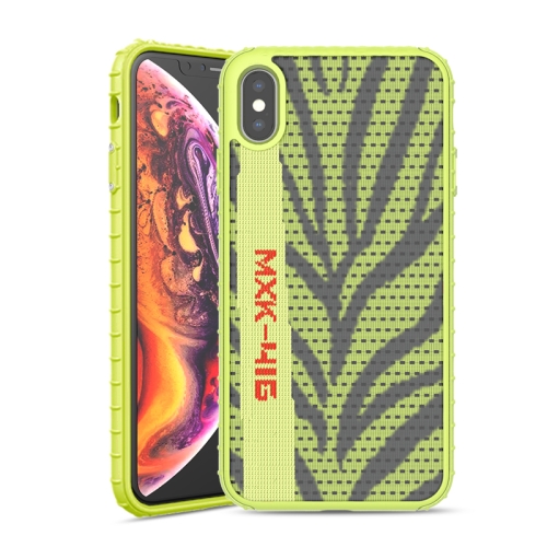 

iPAKY Yeezy Stripe Texture Soft PC + TPU Case for iPhone XR (Blue + Yellow)