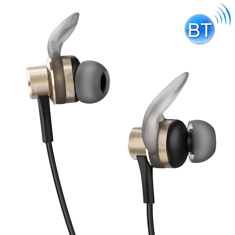 

rock space MUVIA H2 Bluetooth 5.0 Line-controlled Magnetic Bluetooth Earphone, Cable Length: 630mm(Gold)