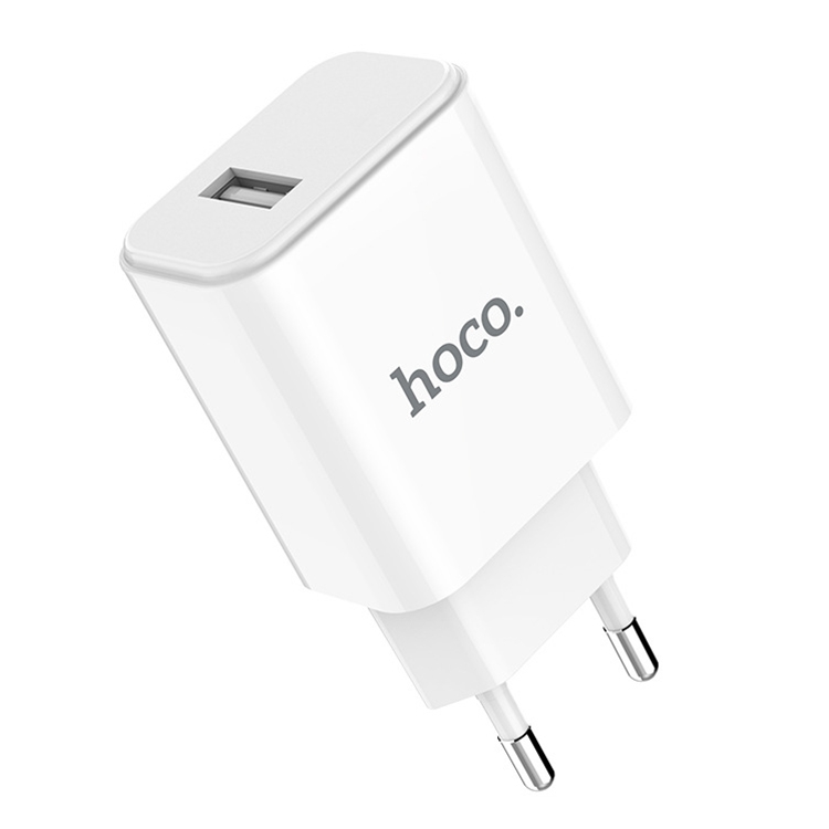 

hoco C61A 2.1A Output Single USB Ports Charger Adapter, EU Plug (White)