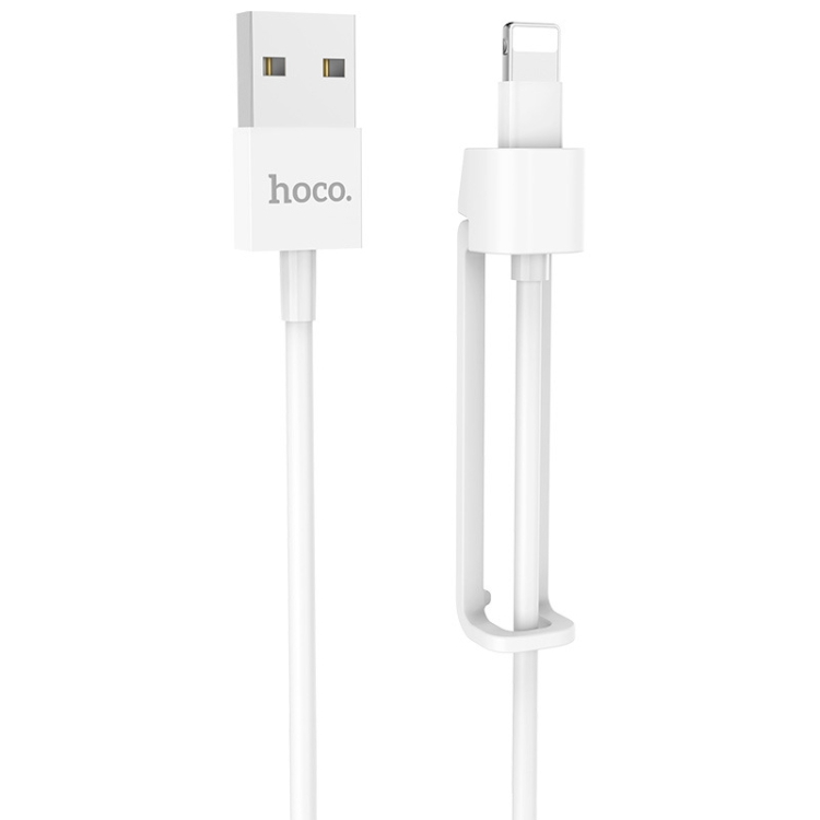 

hoco X31 8 Pin Interface TPE Charging Data Cable with Folding Bracket, Length: 1m (White)