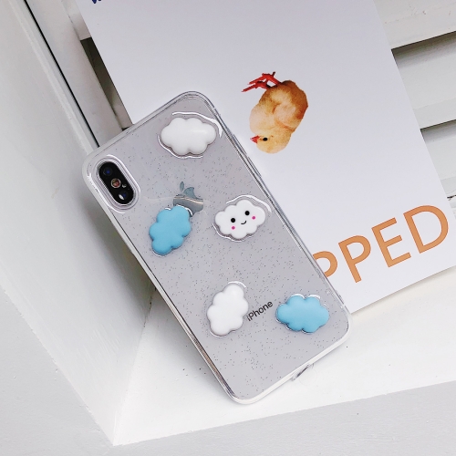 

Shockproof Epoxy Cloud Pattern Soft TPU Case for iPhone XS / X