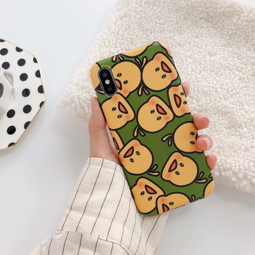 

Little Yellow Duck Pattern Shockproof IMD Scrub Soft TPU Case for iPhone XS / X (Green)